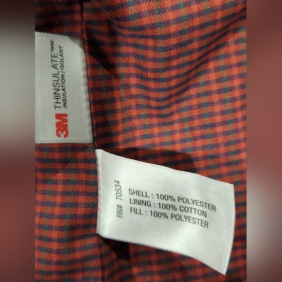 Orvis Dark Blue Quilted Plaid Lined Women's Vest. Size M - Picture 8 of 9